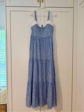Lilly Pulitzer Blue and White Striped Maxi Dress — NEVER WORN